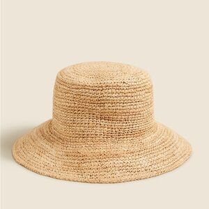 J. Crew Wide Brim Raffia Bucket Hat